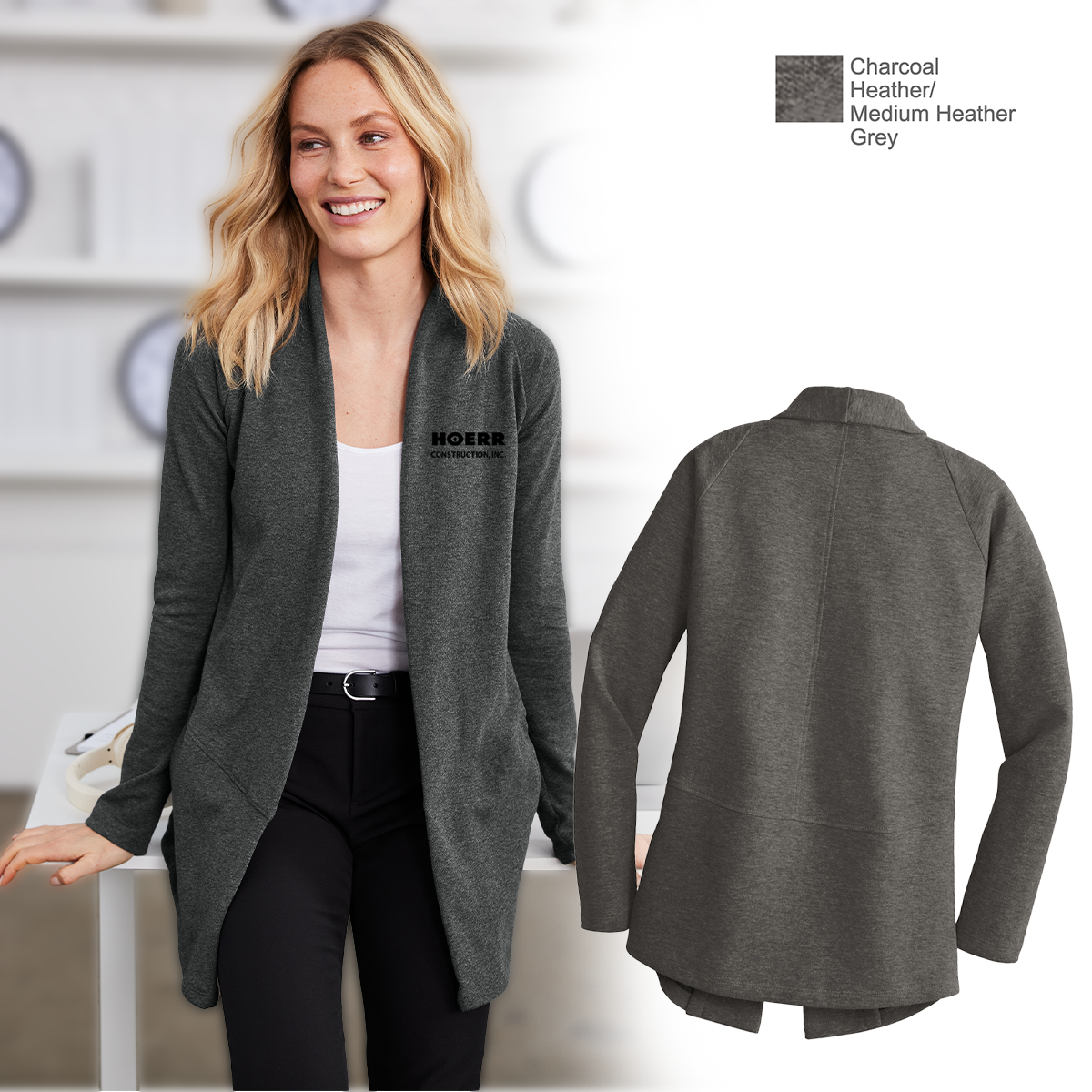 HC - Embroidered - Port Authority® Women's Interlock Cardigan