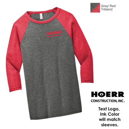 HC - Printed - BELLA+CANVAS® Unisex 3/4-Sleeve Baseball Tee