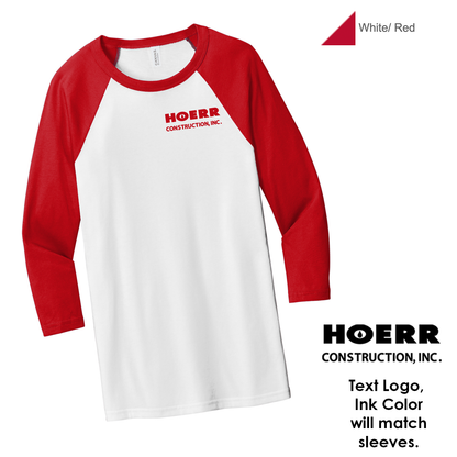 HC - Printed - BELLA+CANVAS® Unisex 3/4-Sleeve Baseball Tee