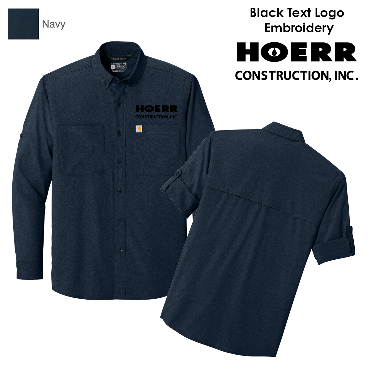 HC - Embroidered - Carhartt Force® Sun Defender™ Long Sleeve Shirt