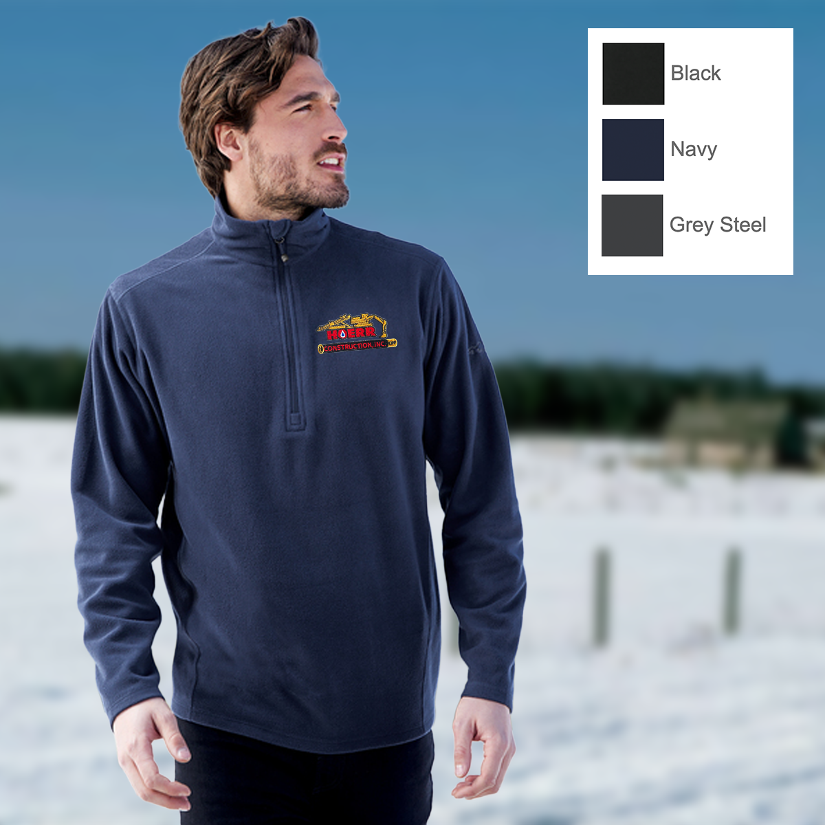 HC - Embroidered - Eddie Bauer® 1/2-Zip Microfleece Jacket