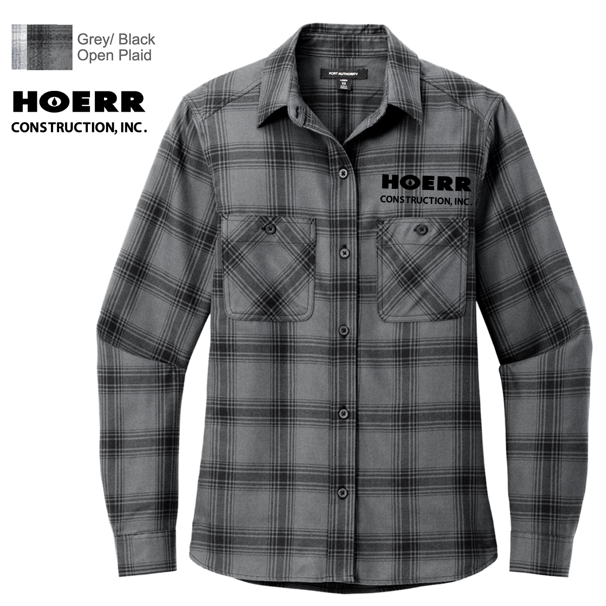 HC - Embroidered - Port Authority® Women's Plaid Flannel Shirt