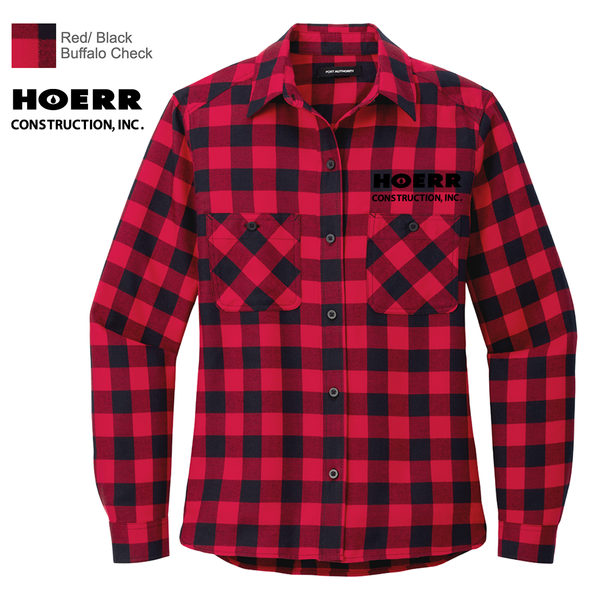 HC - Embroidered - Port Authority® Women's Plaid Flannel Shirt