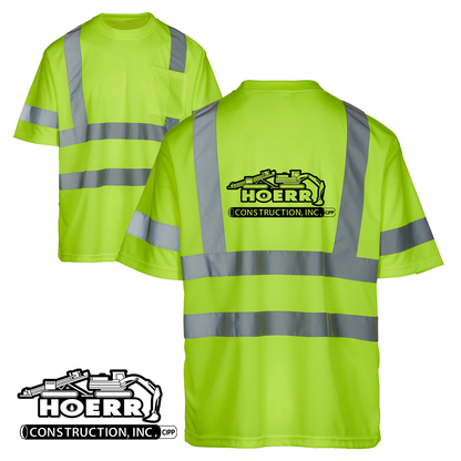 HC - Printed - Class 3 Safety Green Short Sleeve T-Shirt