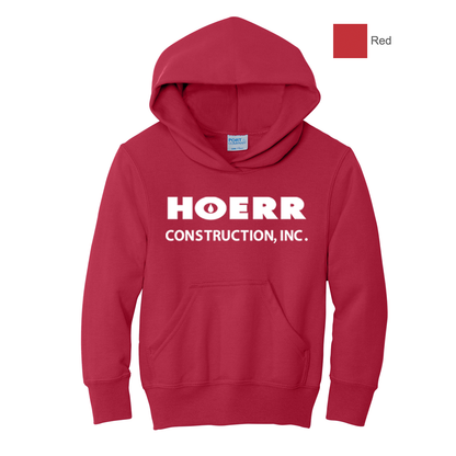 HC - Printed - Port & Co™ Youth Core Fleece Pullover Hooded Sweatshirt