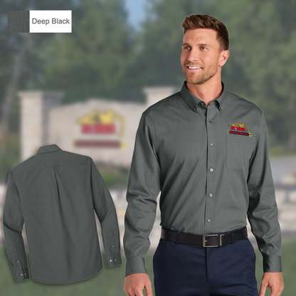 HC - Embroidered - Port Authority® Long Sleeve Nailhead Easy Care Shirt
