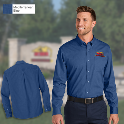 HC - Embroidered - Port Authority® Long Sleeve Nailhead Easy Care Shirt