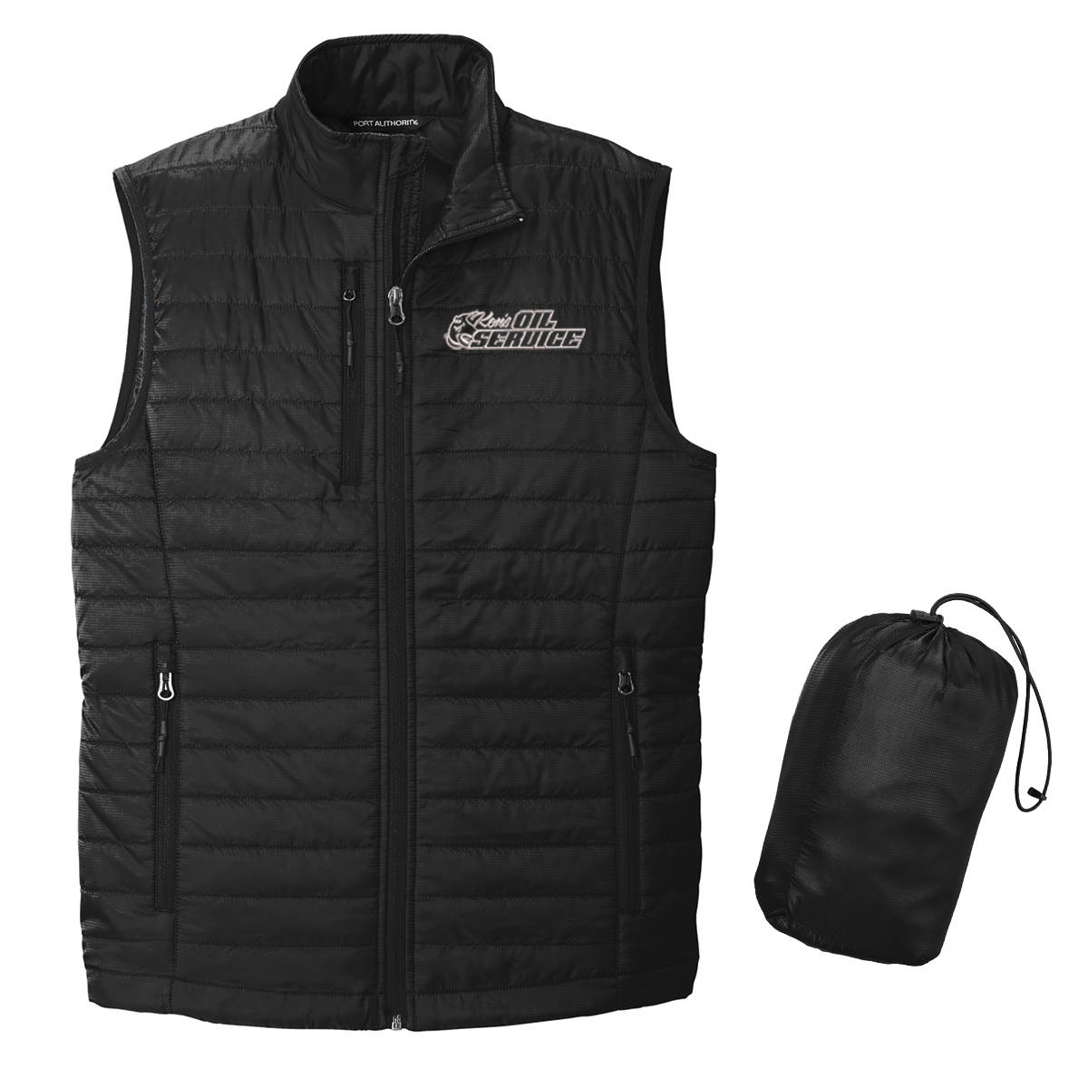 Ken's Oil Embroidered Unisex Port Authority® Packable Puffy Vest