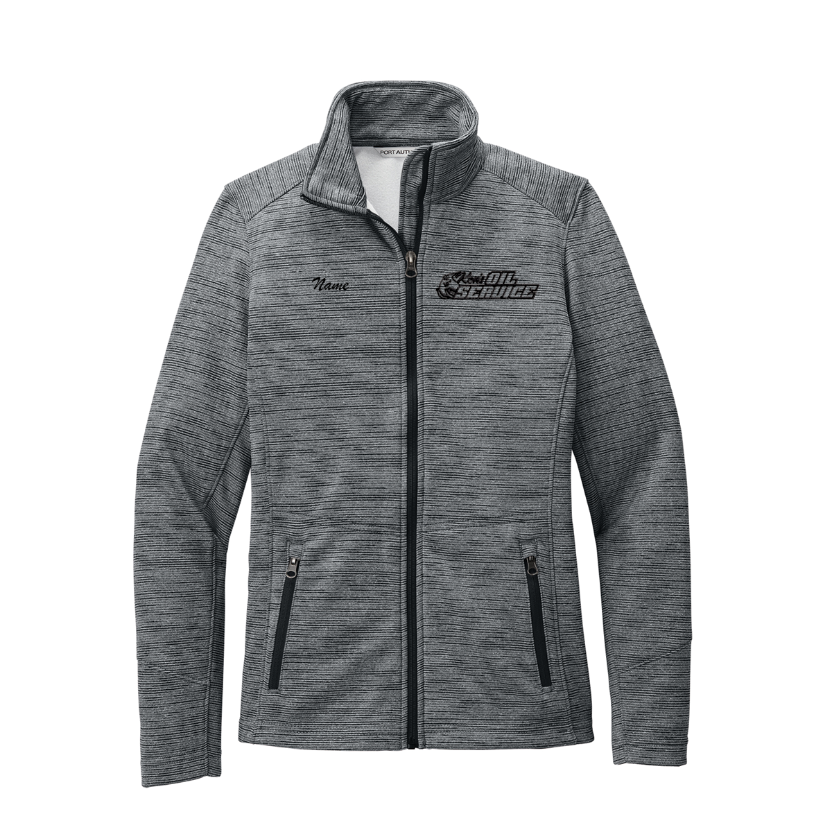 Ken's Oil Embroidered Port Authority® Women's Digi Stripe Fleece Jacket