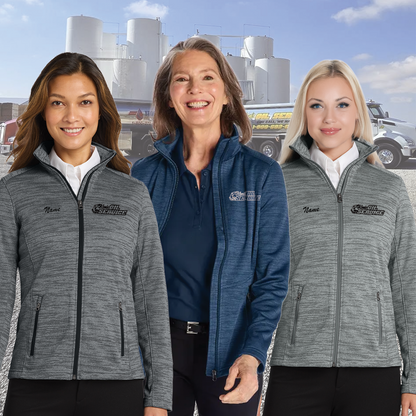 Ken's Oil Embroidered Port Authority® Women's Digi Stripe Fleece Jacket
