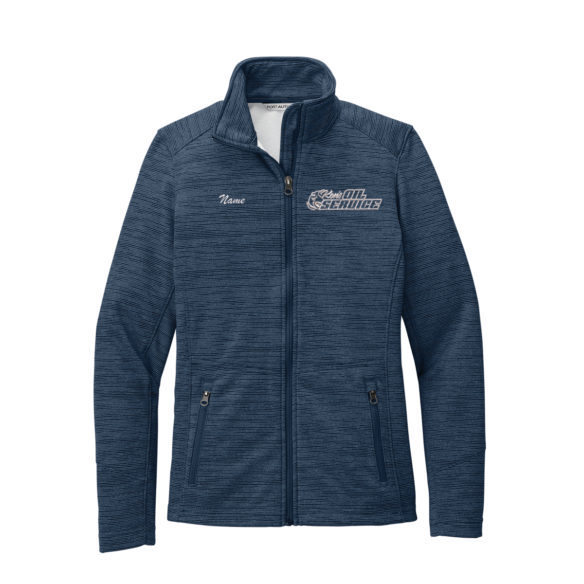 Ken's Oil Embroidered Port Authority® Women's Digi Stripe Fleece Jacket