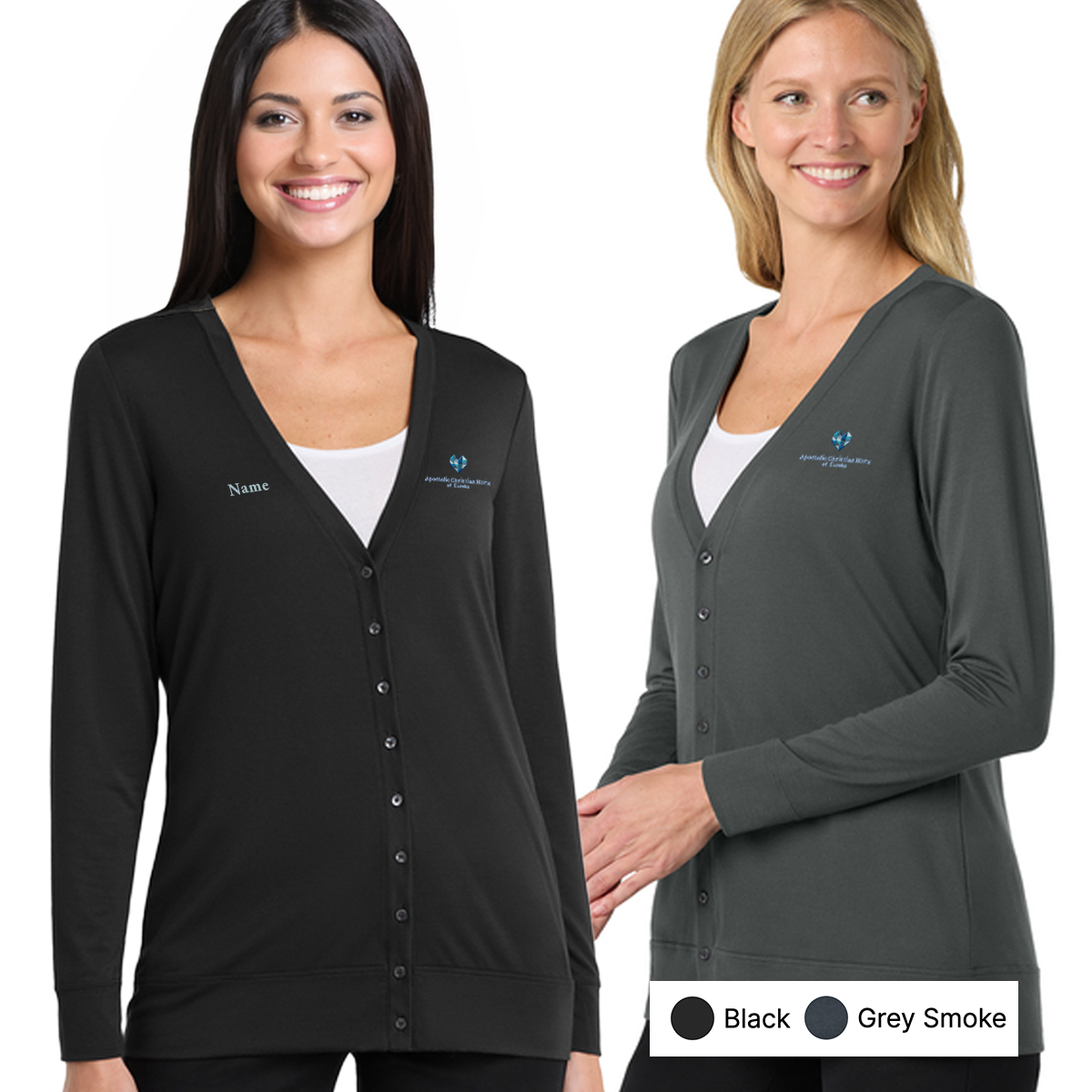 EACH - Embroidered - Classic Logo - Port Authority® Women's Concept Cardigan