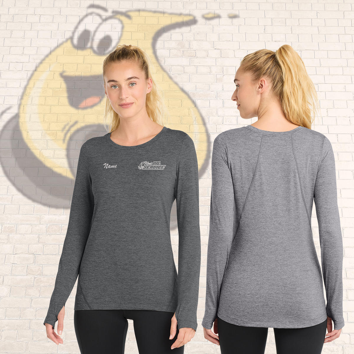 Ken's Oil Embroidered Sport-Tek® Women's Exchange 1.5 Long Sleeve Crew