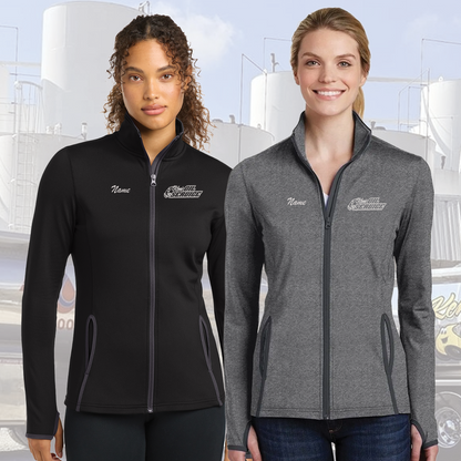 Ken's Oil Embroidered Sport-Tek® Women's Sport-Wick® Stretch Contrast Full-Zip Jacket