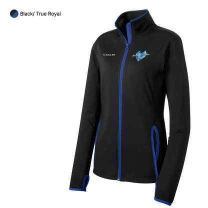 EACH-Sport-Tek® Women's Sport-Wick® Stretch Contrast Full-Zip Jacket
