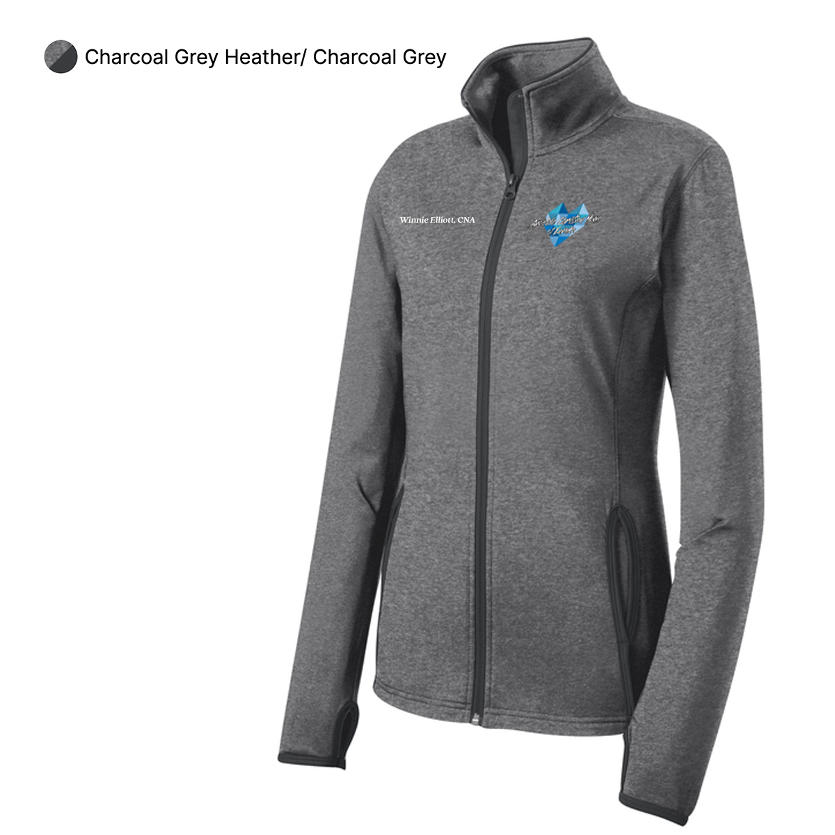 EACH-Sport-Tek® Women's Sport-Wick® Stretch Contrast Full-Zip Jacket