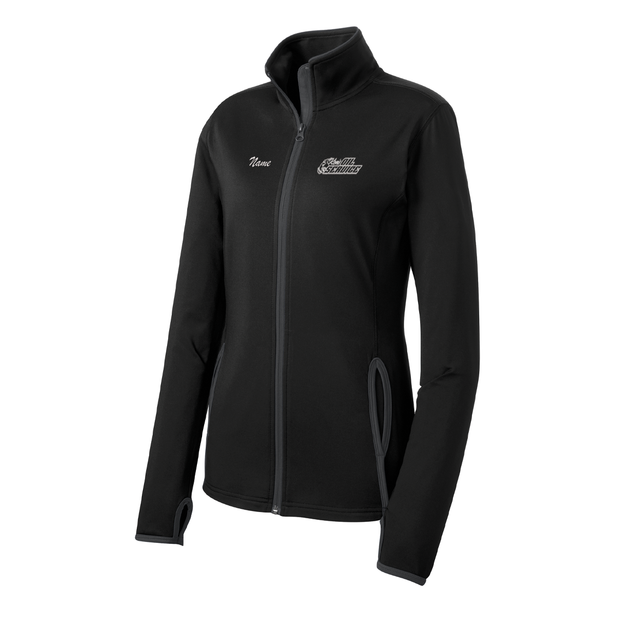 Ken's Oil Embroidered Sport-Tek® Women's Sport-Wick® Stretch Contrast Full-Zip Jacket
