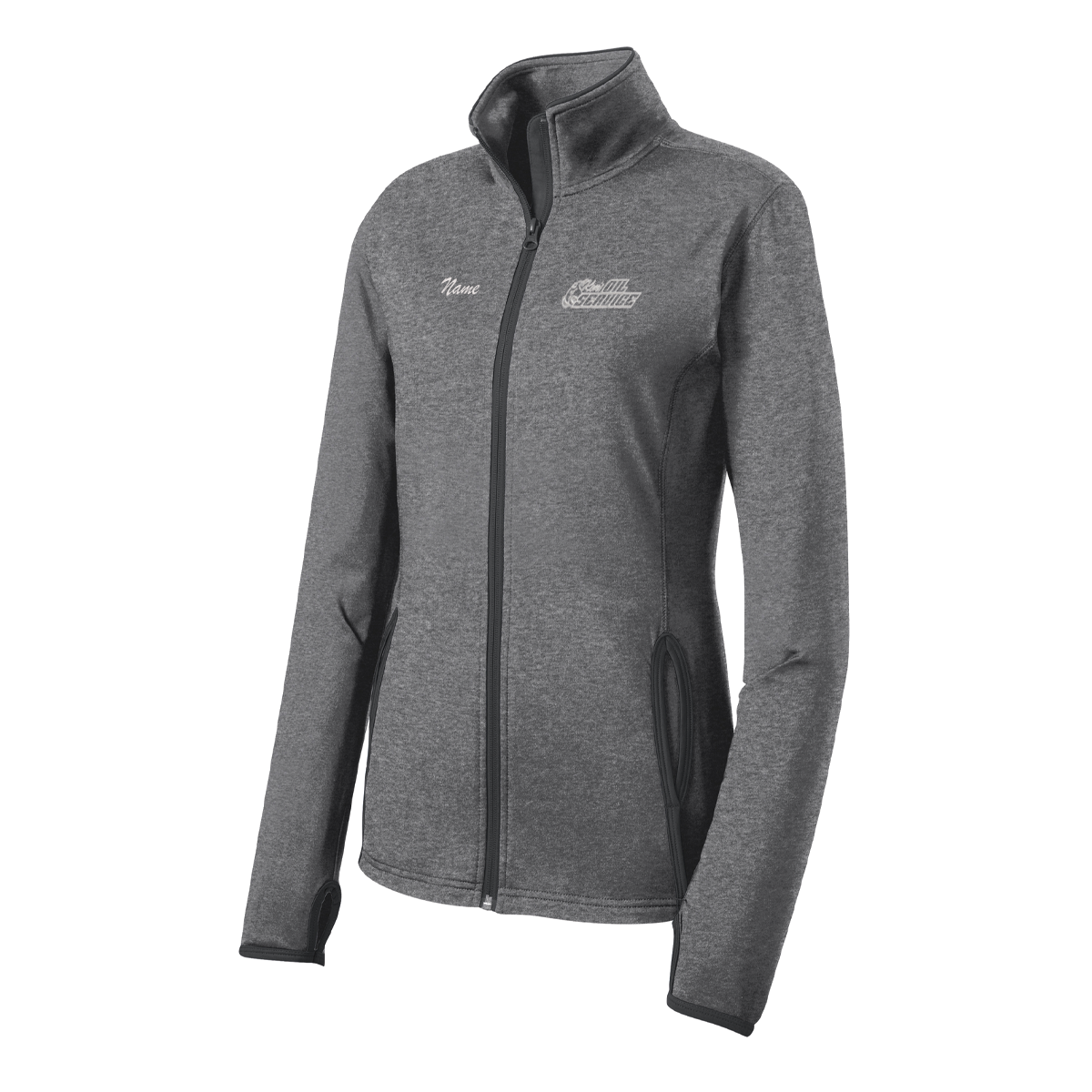 Ken's Oil Embroidered Sport-Tek® Women's Sport-Wick® Stretch Contrast Full-Zip Jacket