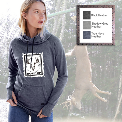 Bow'd Up - Stamp Print - New Era® Women's Tri-Blend Fleece Pullover Hoodie