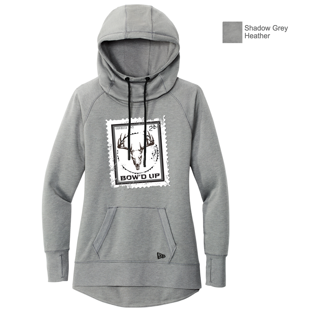 Bow'd Up - Stamp Print - New Era® Women's Tri-Blend Fleece Pullover Hoodie