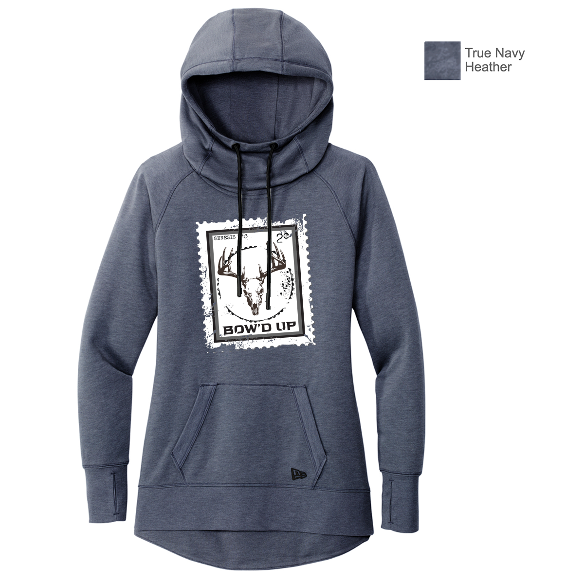 Bow'd Up - Stamp Print - New Era® Women's Tri-Blend Fleece Pullover Hoodie
