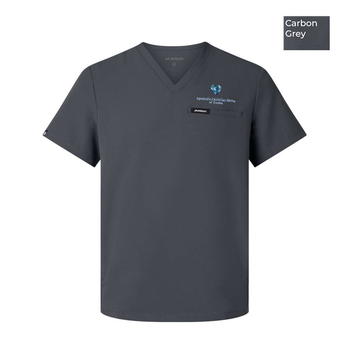 EACH - Embroidered - Classic Logo - Men's Platt 3-Pocket Scrub V-Neck Top