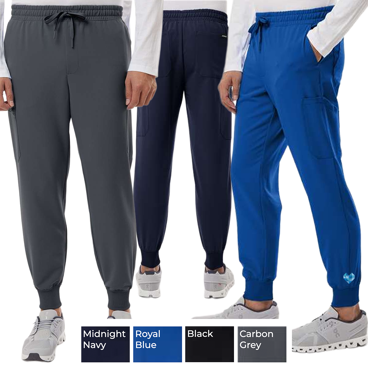 EACH - Jaanuu Men's Osmo 8-Pocket Scrub Joggers