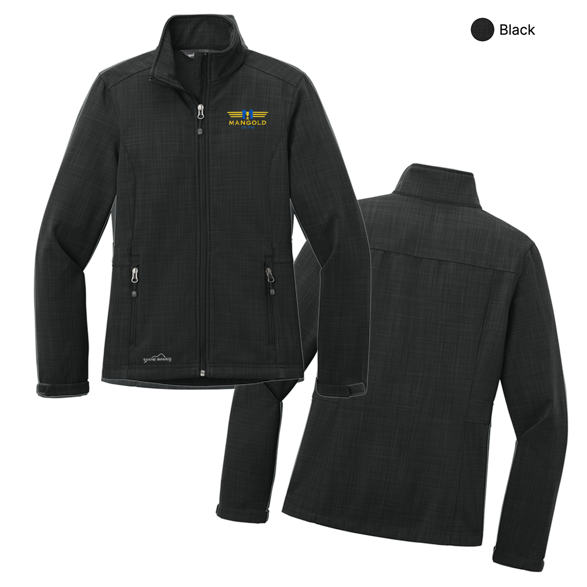 MF - Embroidered - Eddie Bauer® Women's Shaded Crosshatch Soft Shell Jacket