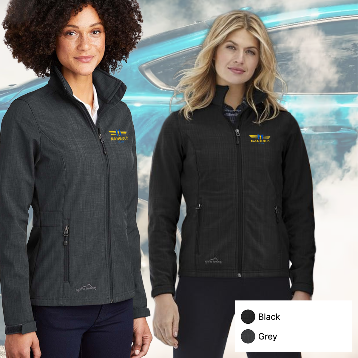 MF - Embroidered - Eddie Bauer® Women's Shaded Crosshatch Soft Shell Jacket