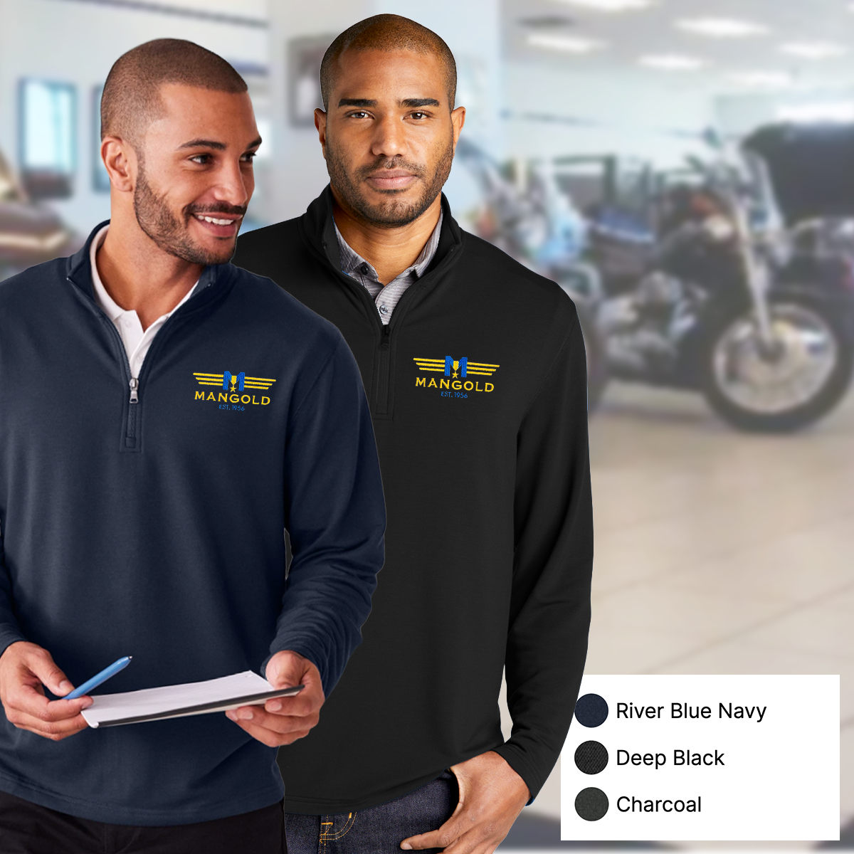 MF - Embroidered - Port Authority® Microterry 1/4-Zip Pullover