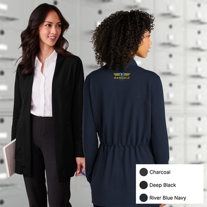 MF - Embroidered - Port Authority® Women's Microterry Cardigan