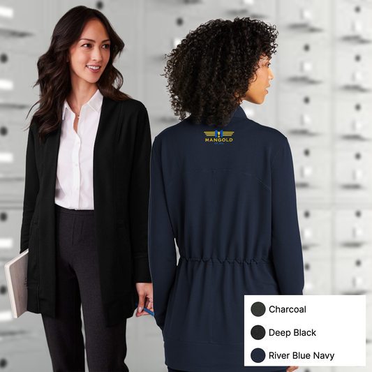 MF - Embroidered - Port Authority® Women's Microterry Cardigan