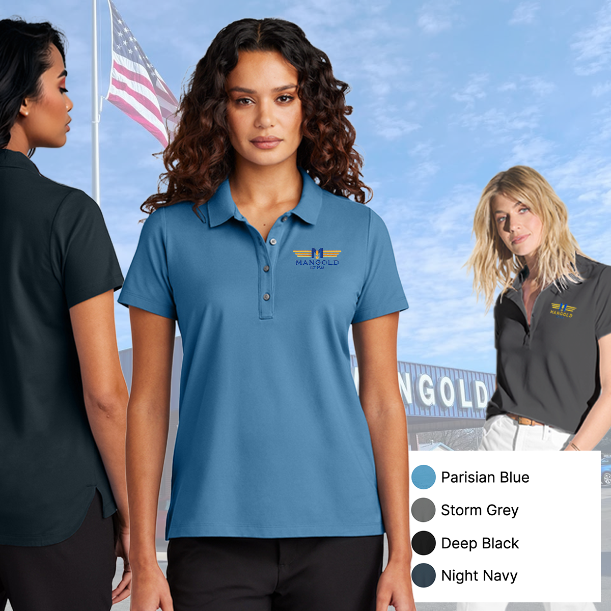MF - Embroidered - Mercer+Mettle® Women’s Stretch Pique Polo