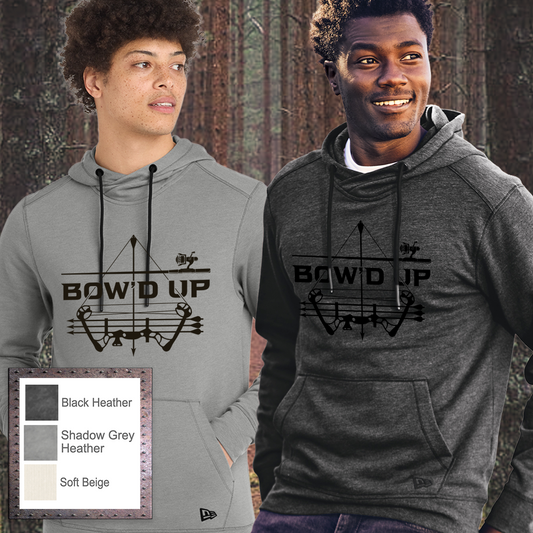 Bow'd Up - Logo - New Era® Tri-Blend Fleece Pullover Hoodie - Unisex Cut