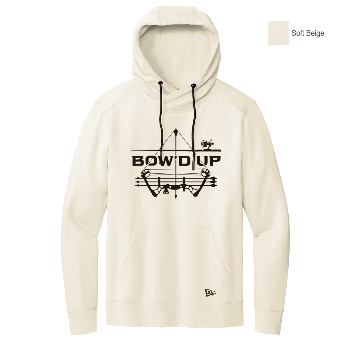 Bow'd Up - Logo - New Era® Tri-Blend Fleece Pullover Hoodie - Unisex Cut