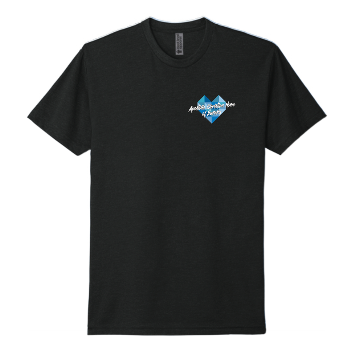 EACH - Script Heart Left Chest Print Only - Next Level Apparel®  Unisex Adult CVC Tee