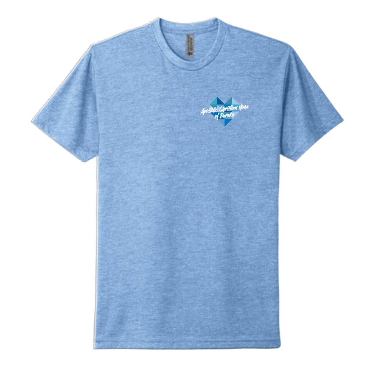 EACH - Script Heart Left Chest Print Only - Next Level Apparel®  Unisex Adult CVC Tee