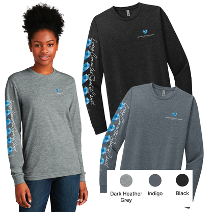 EACH - Loving Care Sleeve Print - Next Level Apparel® Unisex Adult CVC Long Sleeve Tee