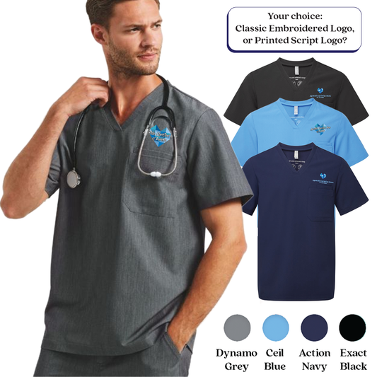 EACH  - Onna Men's Limitless V-Neck Stretch Scrub Top