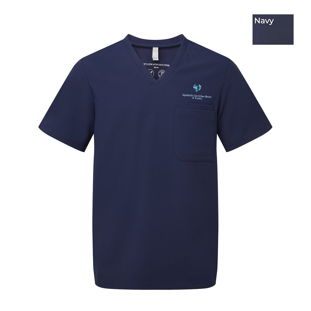 EACH - Embroidered - Classic Logo - Onna Men's Limitless V-Neck Stretch Scrub Top