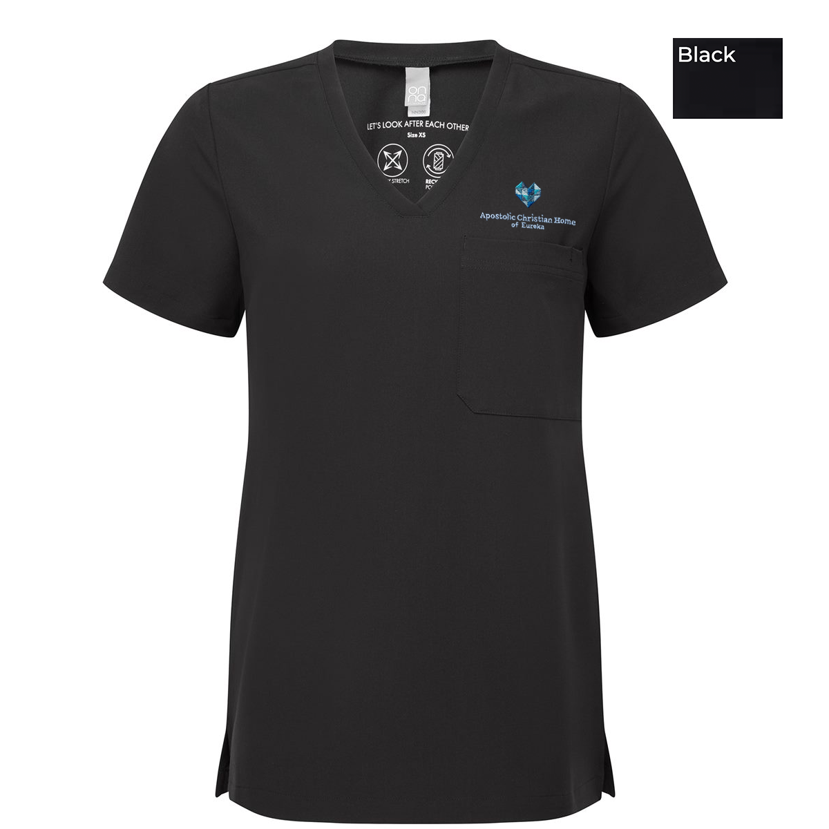 EACH - Embroidered - Classic Logo - Onna Women's Limitless V-Neck Stretch Scrub Top