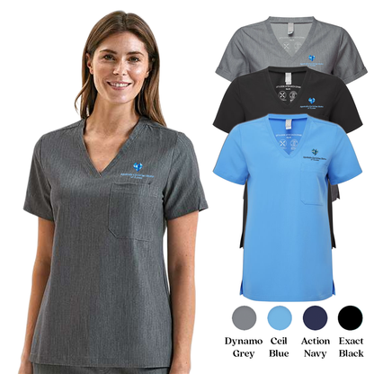 EACH - Embroidered - Classic Logo - Onna Women's Limitless V-Neck Stretch Scrub Top