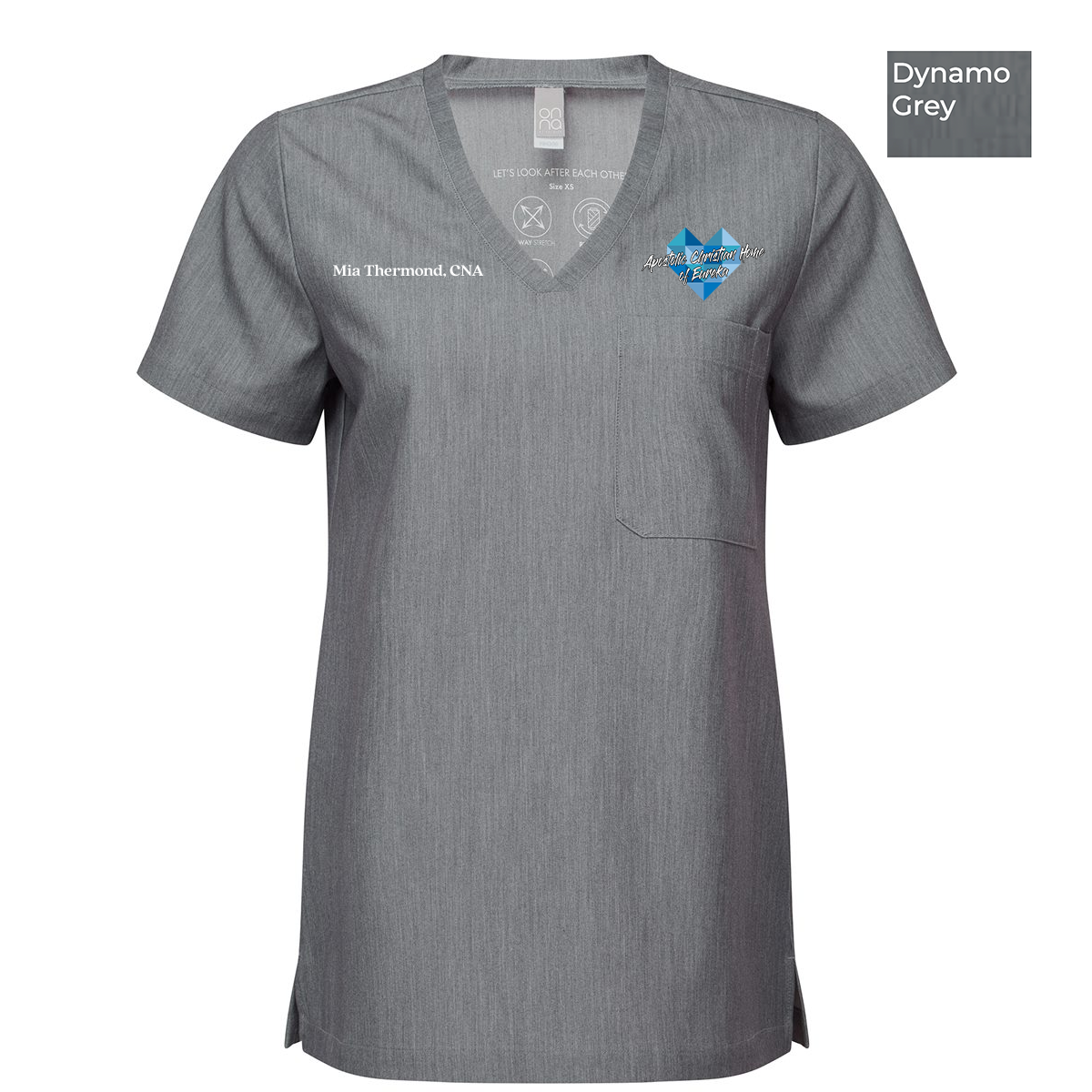 EACH - Onna Women's Limitless V-Neck Stretch Scrub Top