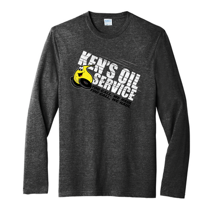 Ken's Oil Diagonal Print - Long Sleeve Triblend Tee