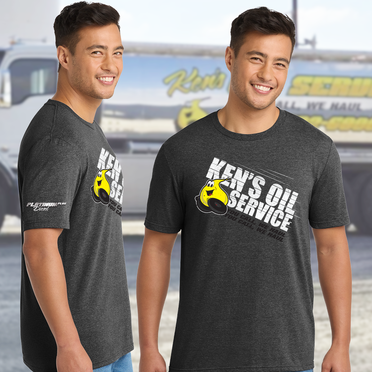 Ken's Oil Diagonal Print - TriBlend Tee