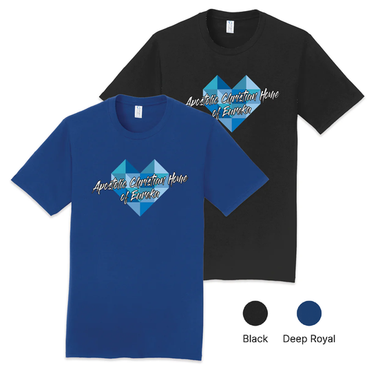 EACH - Full Front Script Heart  - Unisex - 100% Ring Spun Cotton Soft Tee