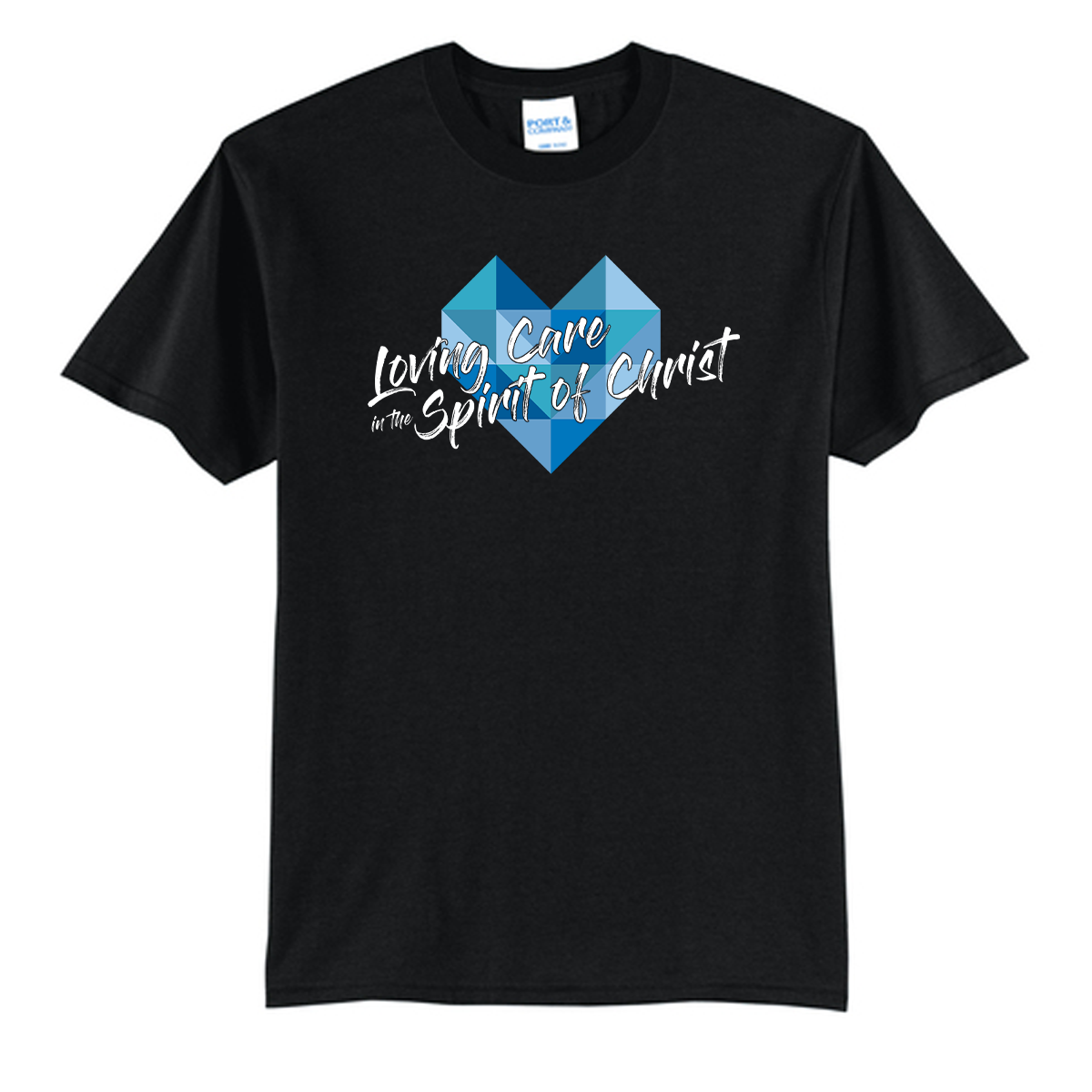 EACH - Printed - Script Loving Care Full Front - Unisex - Port & Co™ Core Blend Tee