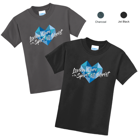 EACH - Script Loving Care Full Front - Unisex - Port & Co™ Core Blend Tee