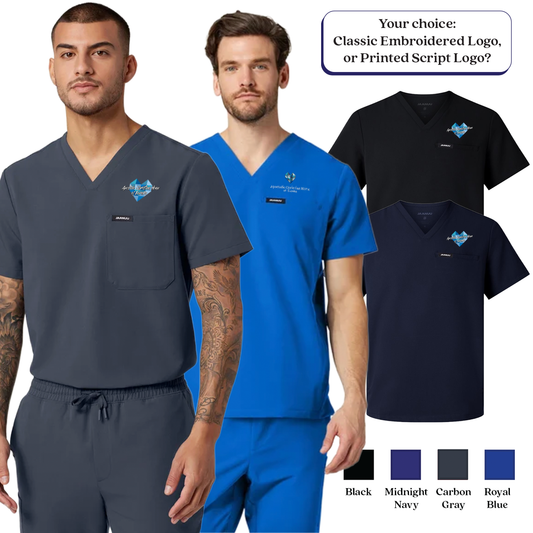 EACH - Jaanuu Men's Platt 3-Pocket Scrub V-Neck Top