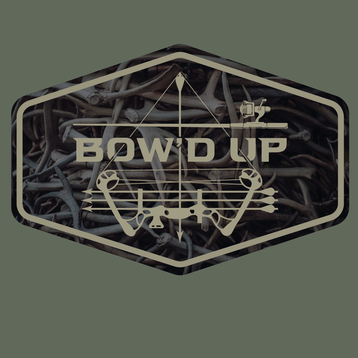 Bow'd Up - Antler Shadows Logo Print - Russell Outdoors™ Realtree® Pullover Hoodie